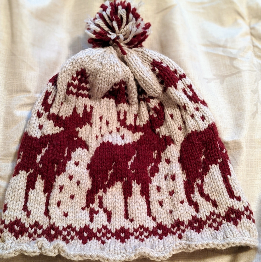 Hand knit Kevin McAllister hat